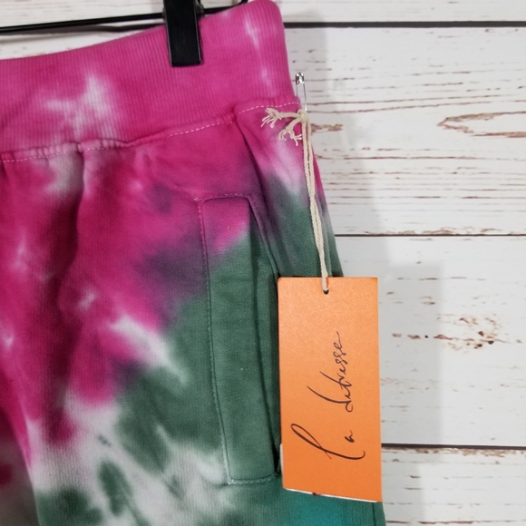 Le Detresse | Strawberry Fields Colorful Tie Dye Jogger Sweatpants NEW - Picture 7 of 8